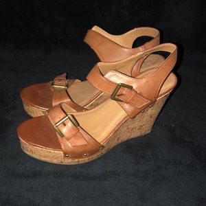 Brown-Tan Wedge Size 11
